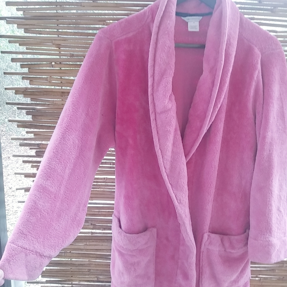 Liz Claiborne M Pink Bath Sleep Robe - Picture 4 of 6
